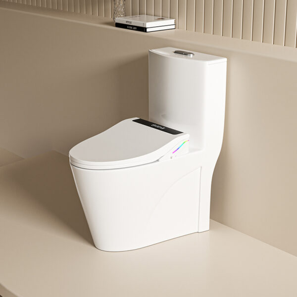 5 Smart Toilet Seat with Auto Lid, Instant Warm Wash, Heated Seat & Foam Shield