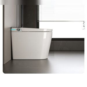 Compact Smart Toilet with Auto Lid Opening, Voice Control & Built-in Water Tank