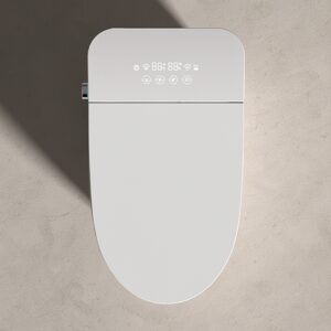 Healing Smart Toilet with Infrared Warm Light, Voice Control & Built-in Foam Shield